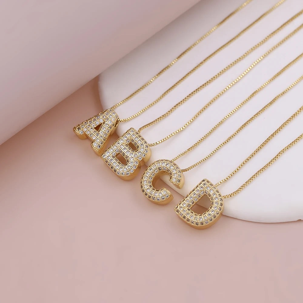 Luxe golden initial necklace