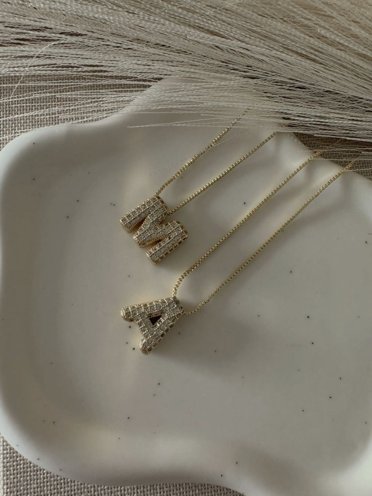 Luxe golden initial necklace