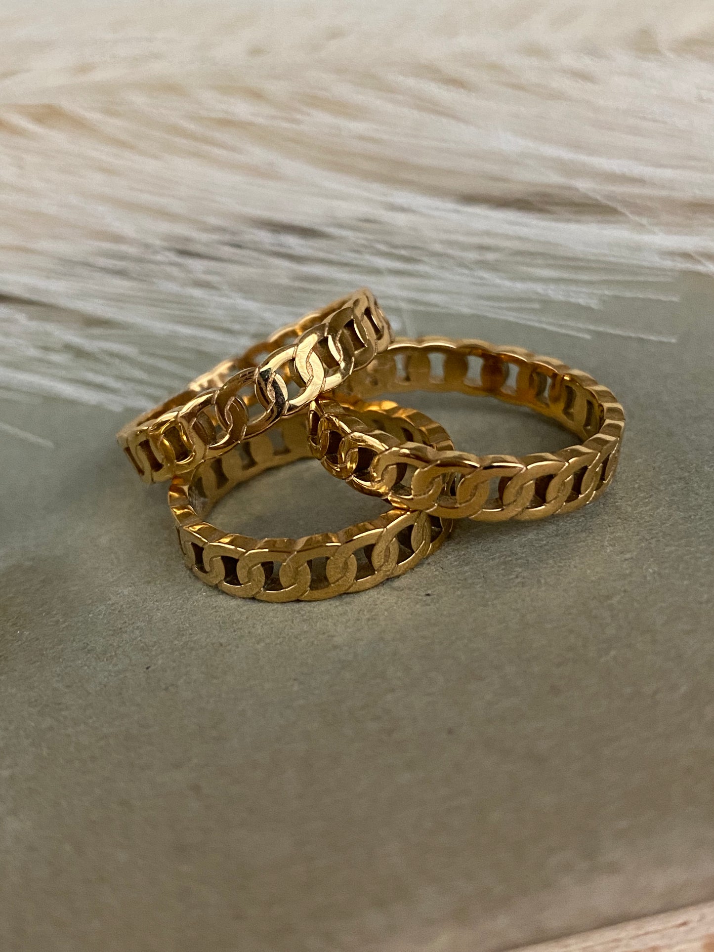 Small Cuban link ring