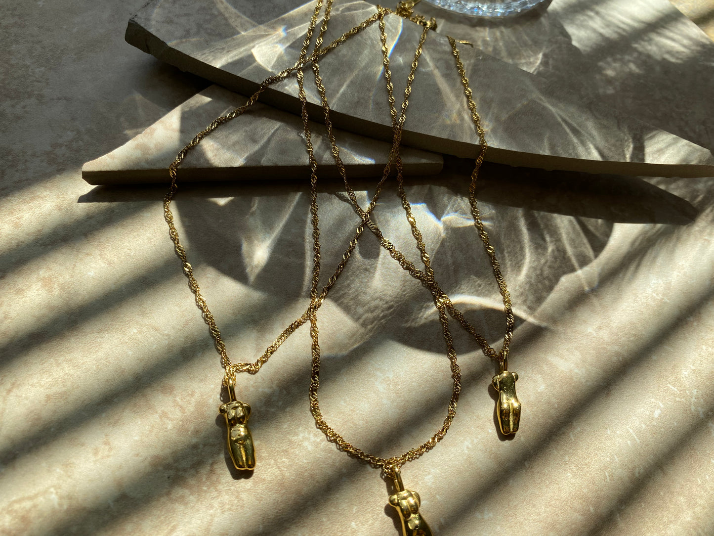 Golden body love Necklace