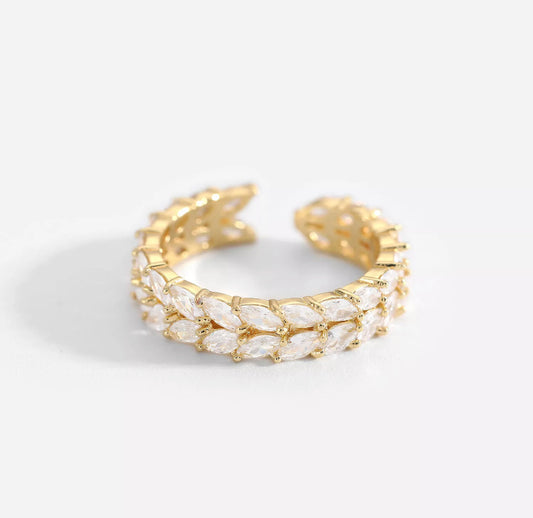 Double stacked oval ring