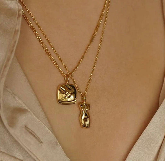 Golden body love Necklace