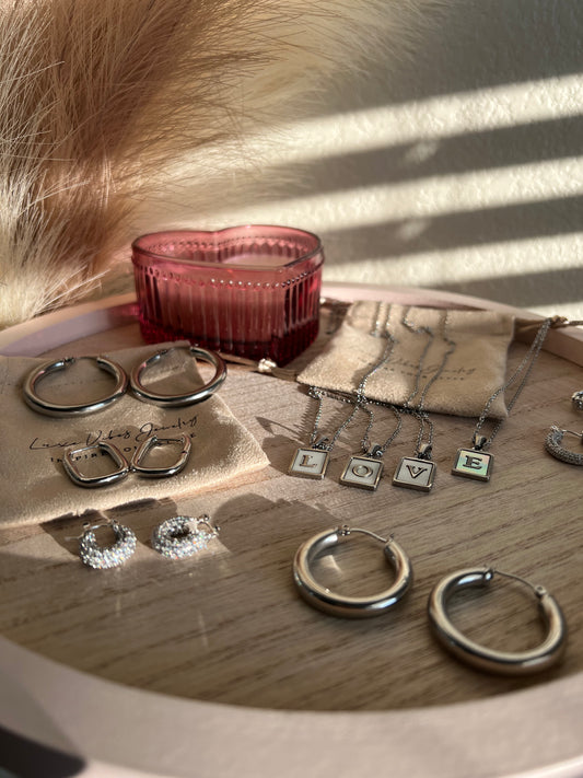 Silver hoop earrings