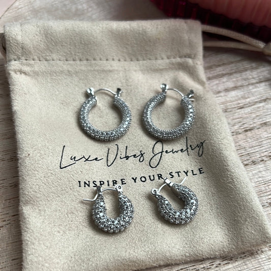 Silver luxe earrings