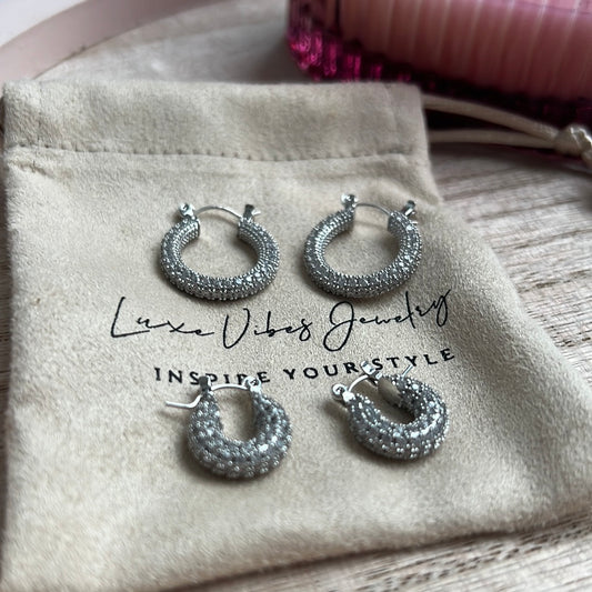 Silver luxe earrings