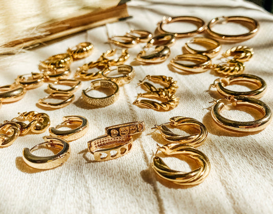 Golden hearts earrings