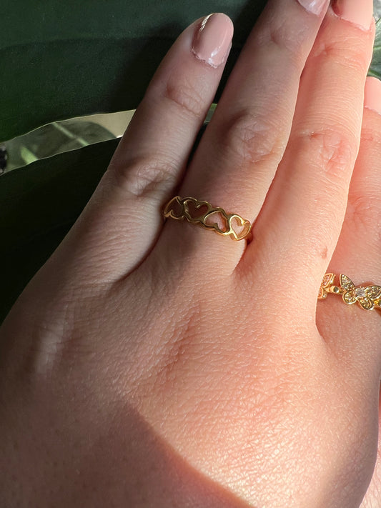 Heart of gold rings